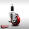 Service Caster 3.5'' SS Red Poly Swivel 1-3/8'' Expanding Stem Caster with Brake SCC-SSEX20S3514-PPUB-RED-TLB-138 - alternate 3